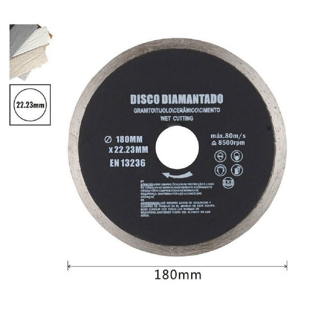 foto del prodotto trade shop disco diamantato corona continua 125 180 mm piastrelle ceramica porcellana 180mm 