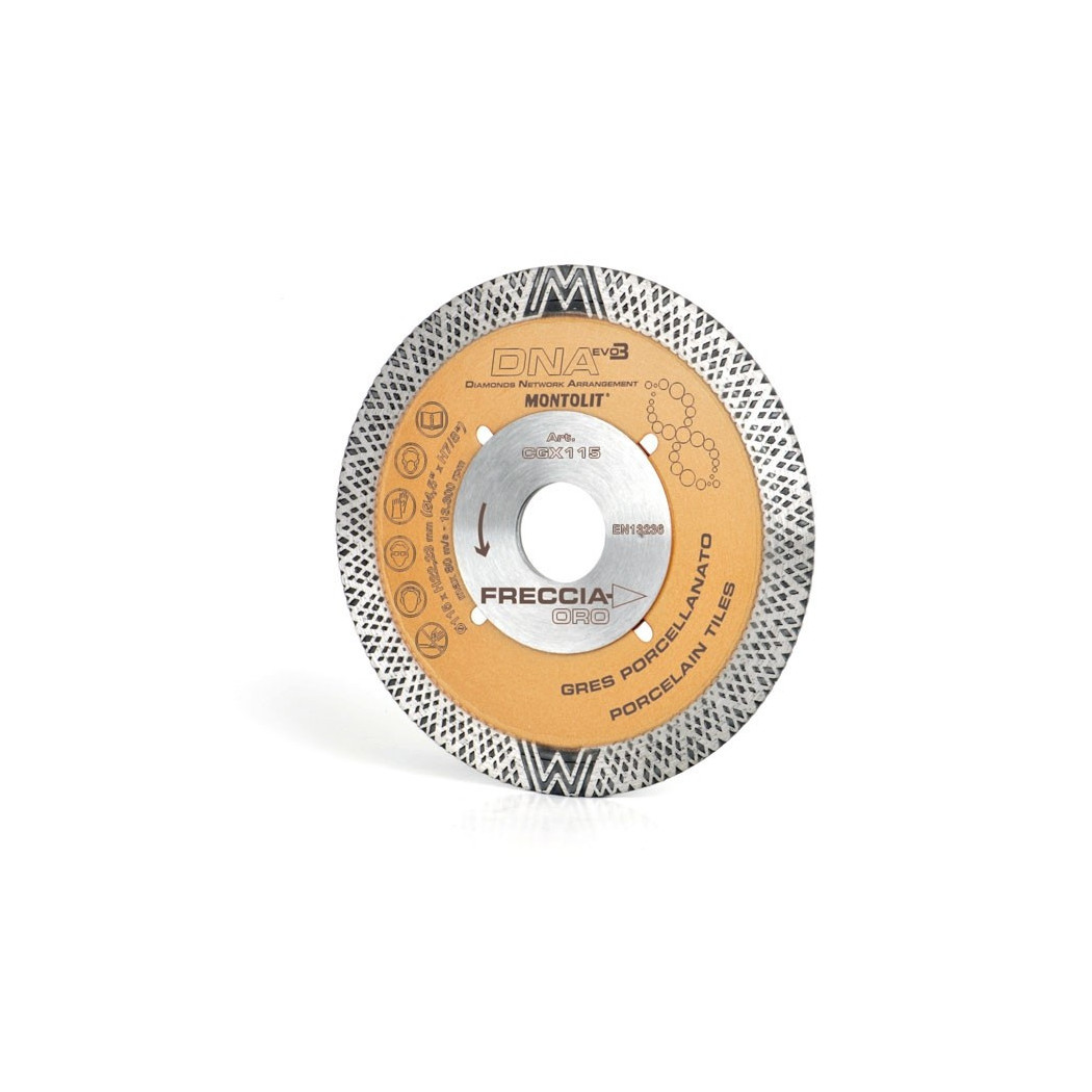 foto del prodotto trade shop disco diamantato montolit dna evo3 cgx115 mm.115 corona continua freccia oro 802 