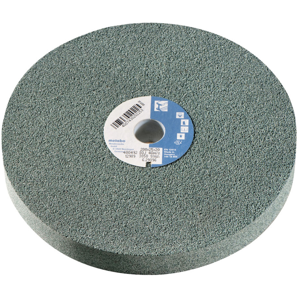 foto del prodotto trade shop disco mola da banco abrasiva grana 80 smerigliatrice 200x25x32 affila utensili 