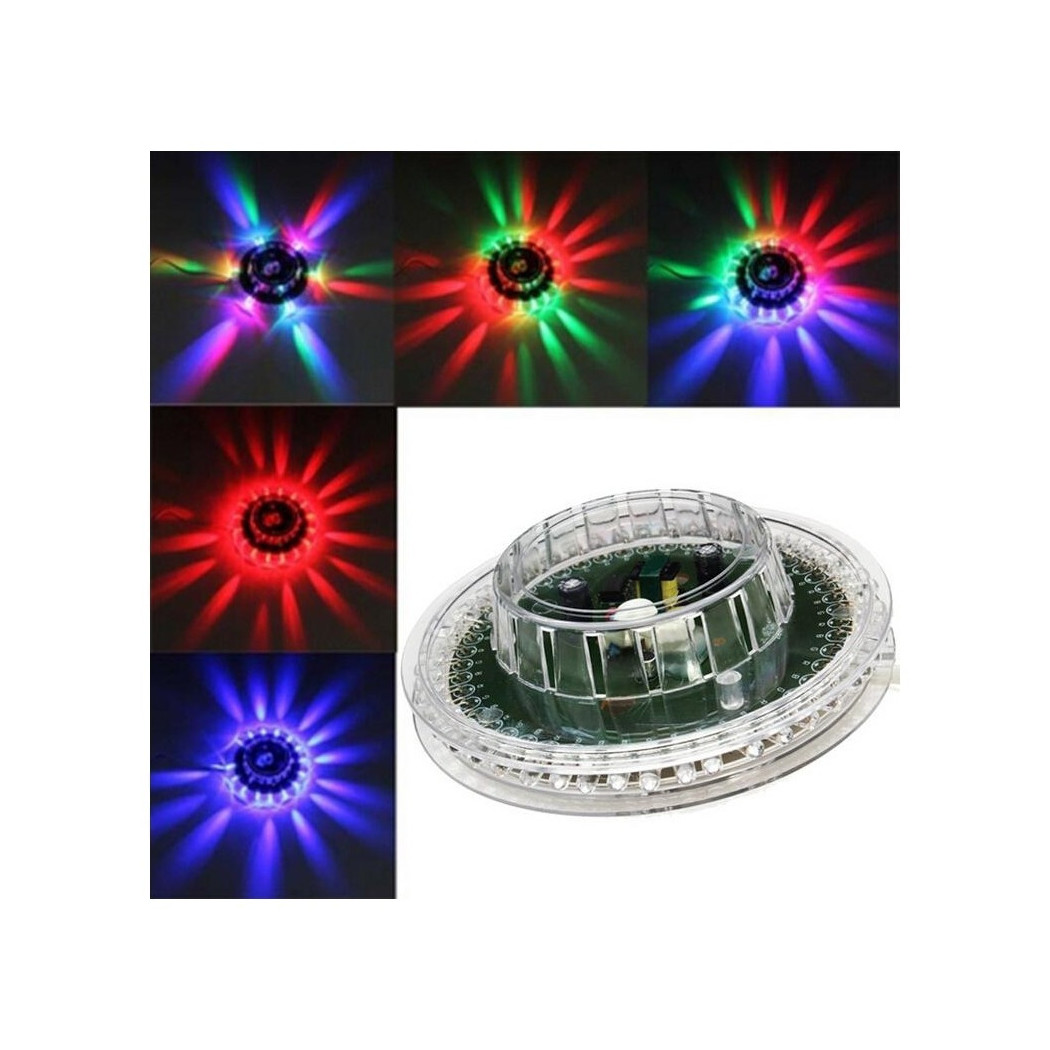 foto del prodotto trade shop disco parete fiore sunflower led luce rgb discoteca voce flashing 6 8w party 