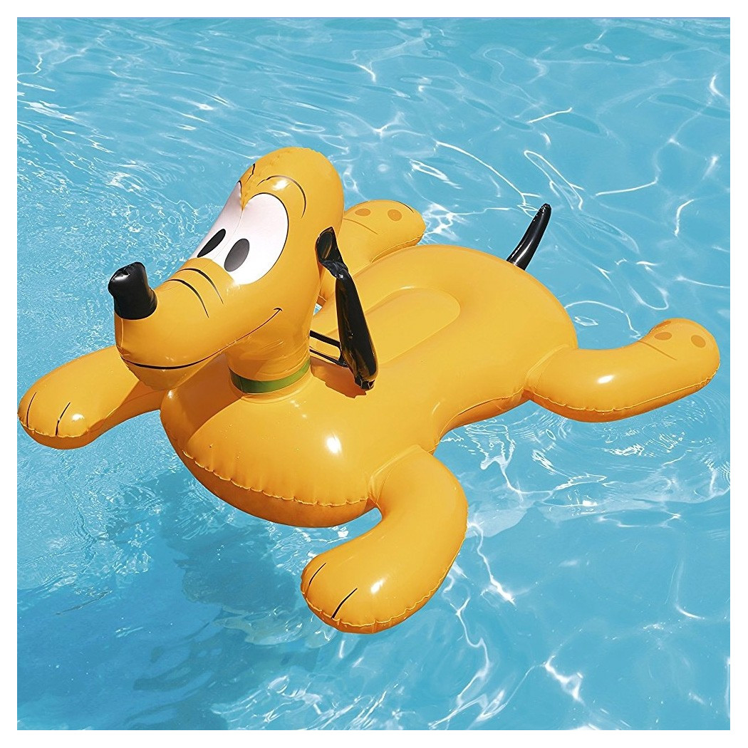 foto del prodotto trade shop disney pluto cavalcabile gioco gonfiabile bambini 117 x 107 cm mare piscina 