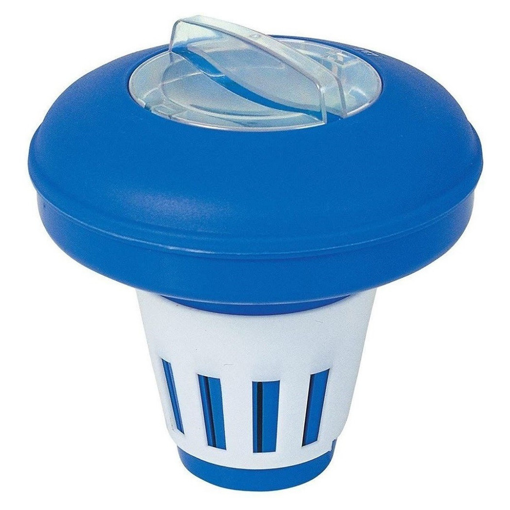 foto del prodotto trade shop dispenser galleggiante cloro medio 16,5 cm per pastiglie dm 7,5 cm piscine 58071 
