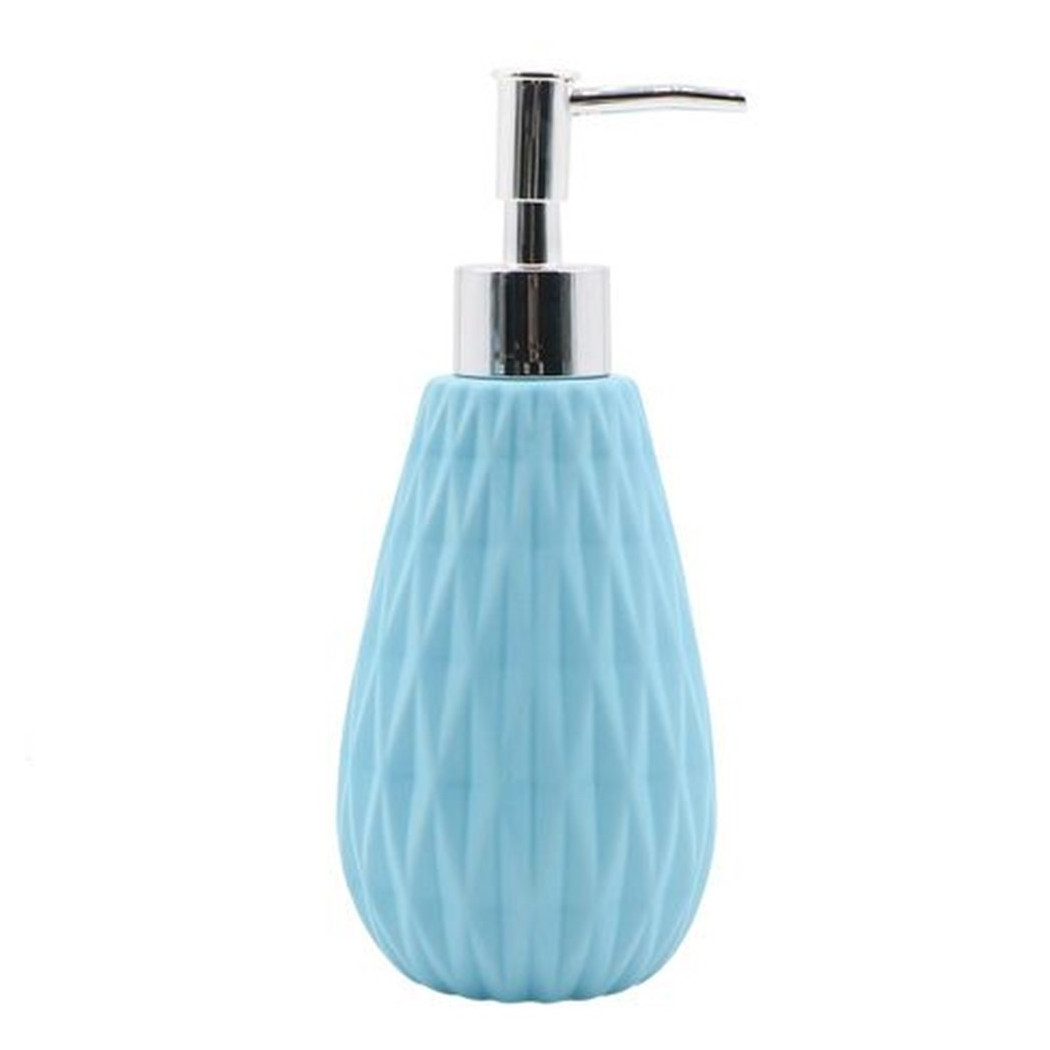 foto del prodotto trade shop dispenser per sapone liquido azzurro lavorato accessori per arredo bagno 79942 