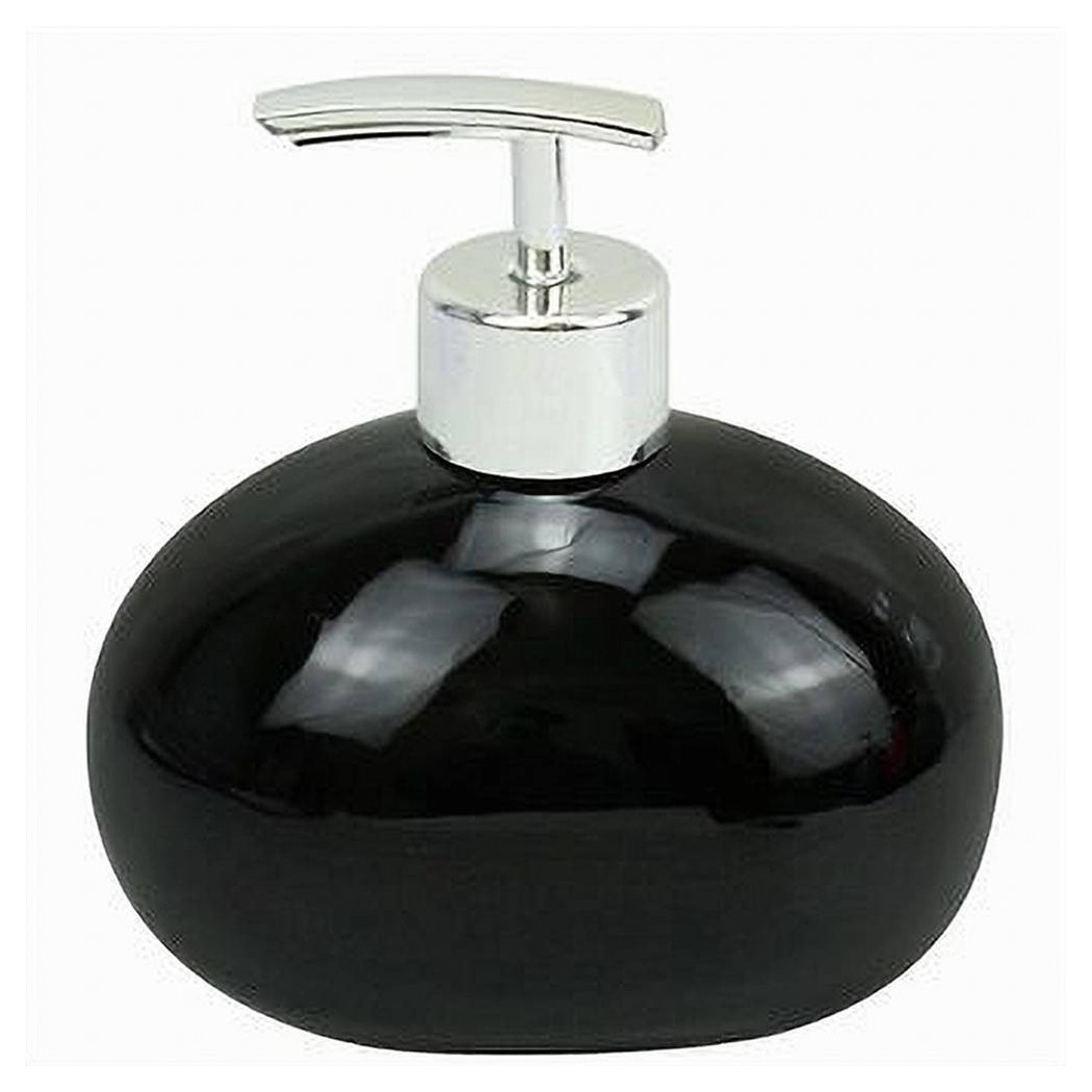 foto del prodotto trade shop dispenser per sapone liquido in ceramica nero dosatore moderno arredo bagno 79248 