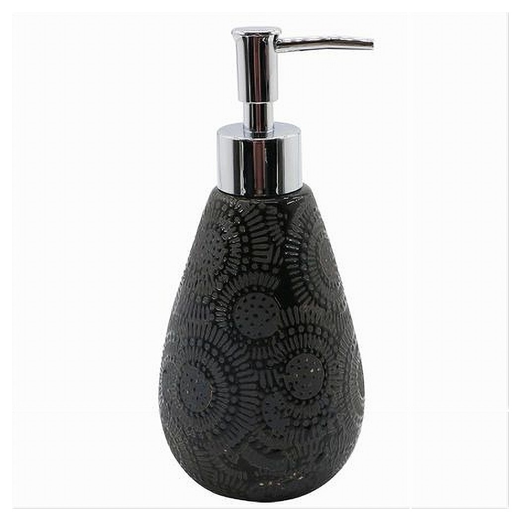 foto del prodotto trade shop dispenser per sapone liquido motivo etnico nero accessori per arredo bagno 79963 