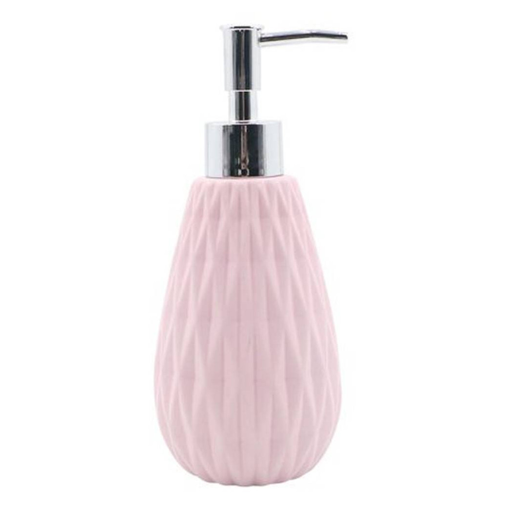 foto del prodotto trade shop dispenser per sapone liquido rosa lavorato accessorio per arredo bagno 79946 