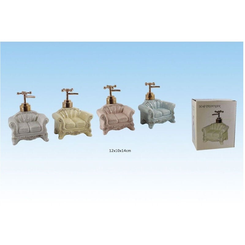 foto del prodotto trade shop dispenser porta sapone liquido a forma divano con porta spugna vari colori 52075 