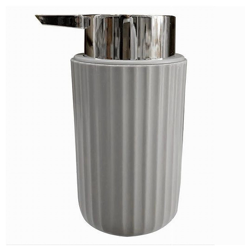 foto del prodotto trade shop dispenser porta sapone liquido accessori arredo bagno grigio decoro pliss 59089 