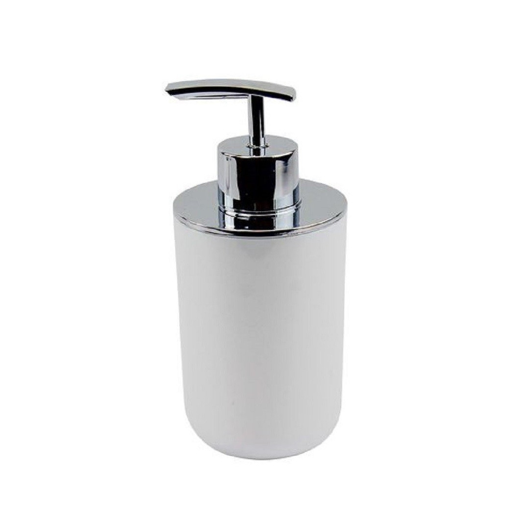 foto del prodotto trade shop dispenser porta sapone liquido bianco silver per ricambio accessori bagno 69461 