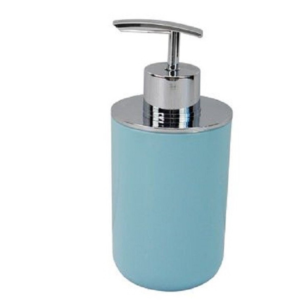foto del prodotto trade shop dispenser porta sapone liquido celeste silver per ricambio accessori bagno 79886 