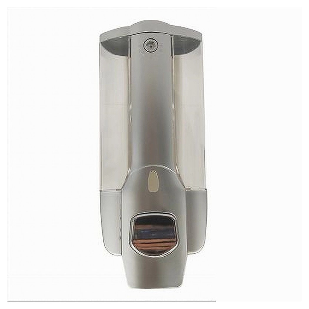 foto del prodotto trade shop dispenser porta sapone liquido dosatore grigio bagno parete doccia 350 ml 69413 