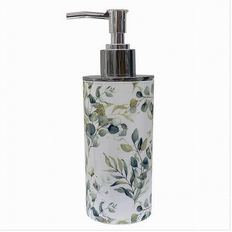 foto del prodotto trade shop dispenser porta sapone liquido fiori foglie accessorio per arredo bagno 87053 