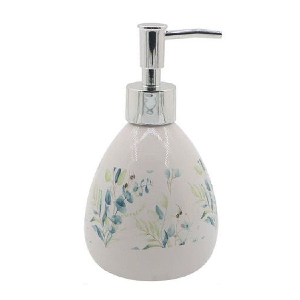 foto del prodotto trade shop dispenser porta sapone liquido fiori foglie portasapone accessorio bagno 87049 