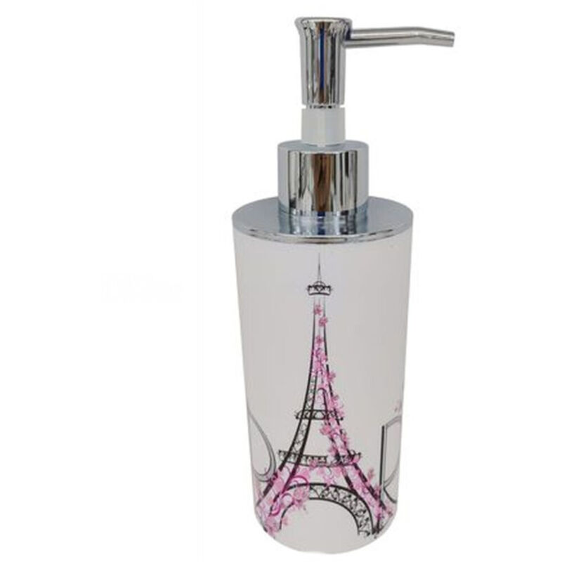 foto del prodotto trade shop dispenser porta sapone liquido scritta paris accessorio arredo per bagno 87039 