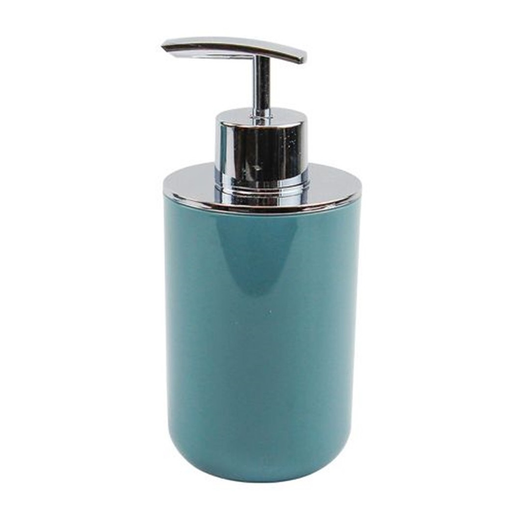 foto del prodotto trade shop dispenser porta sapone liquido verde petrolio silver per ricambio bagno 69473 