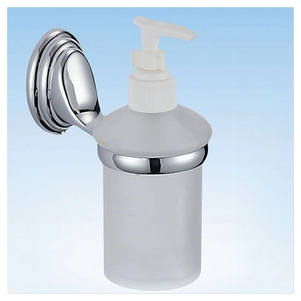 foto del prodotto trade shop dispenser porta sapone liquido vetro satinato fissaggio parete bagno circle 52028 