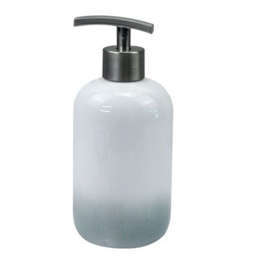 foto del prodotto trade shop dispenser portasapone liquido bianco grigio accessori bagno moderno arredo 59914 