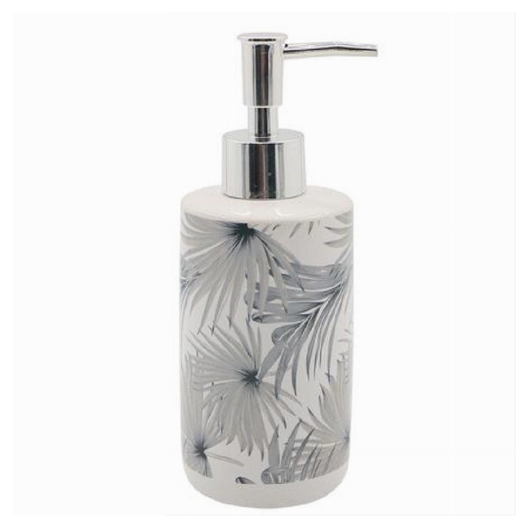 foto del prodotto trade shop dispenser portasapone liquido stampa tropicale per arredo accessorio bagno 87063 
