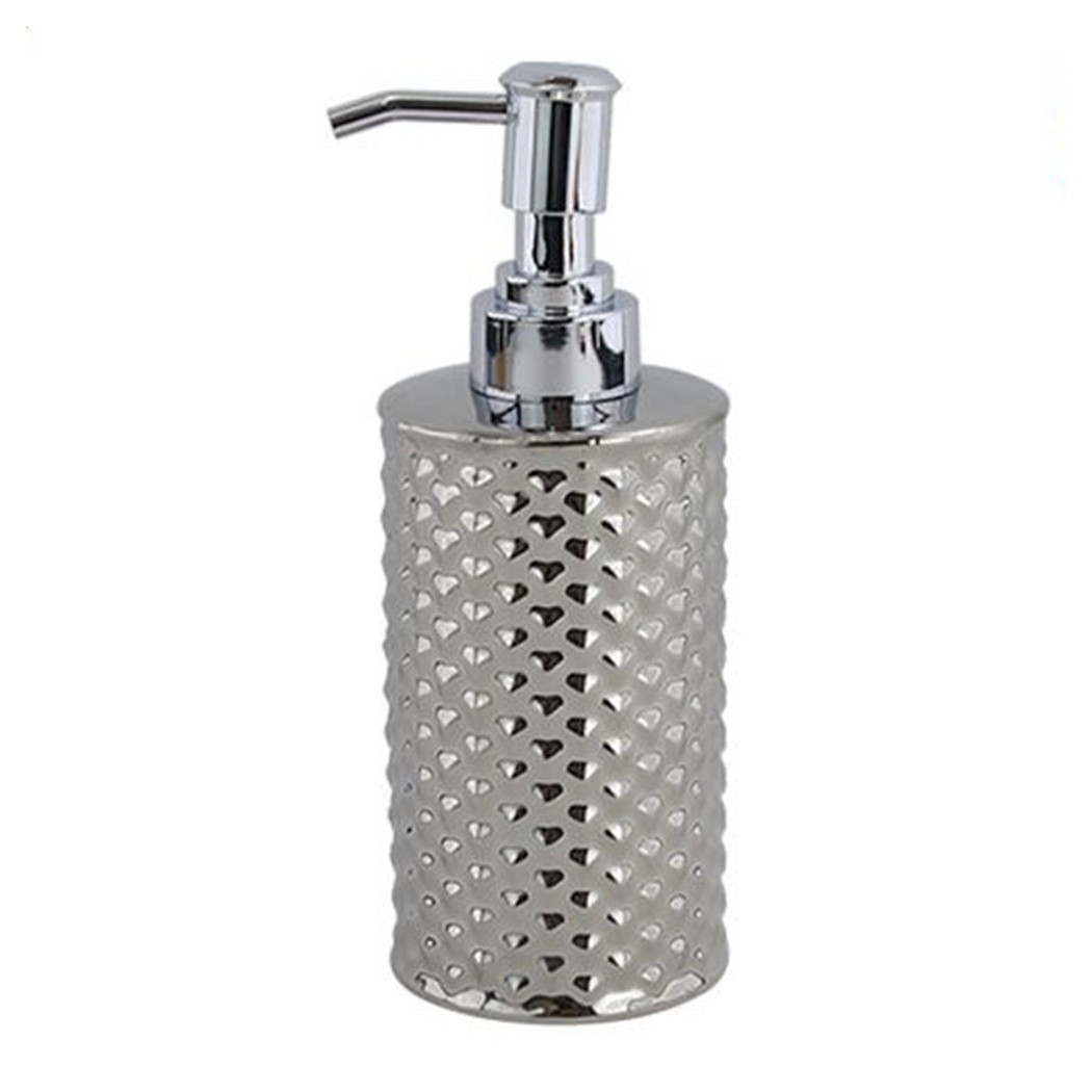 foto del prodotto trade shop dispenser sapone liquido accessorio bagno silver con effetto cuoricini arredo 87817 