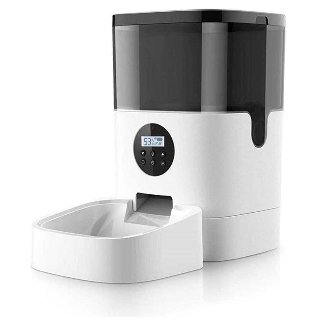 foto del prodotto trade shop distributore automatico cibo mangiatoia per gatti animali con telecamera wifi 4lt 