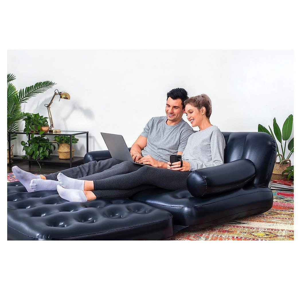 foto del prodotto trade shop divano gonfiabile multifunzionale 5in1 multimax 188 x 152 x 64cm con pompa 75056 