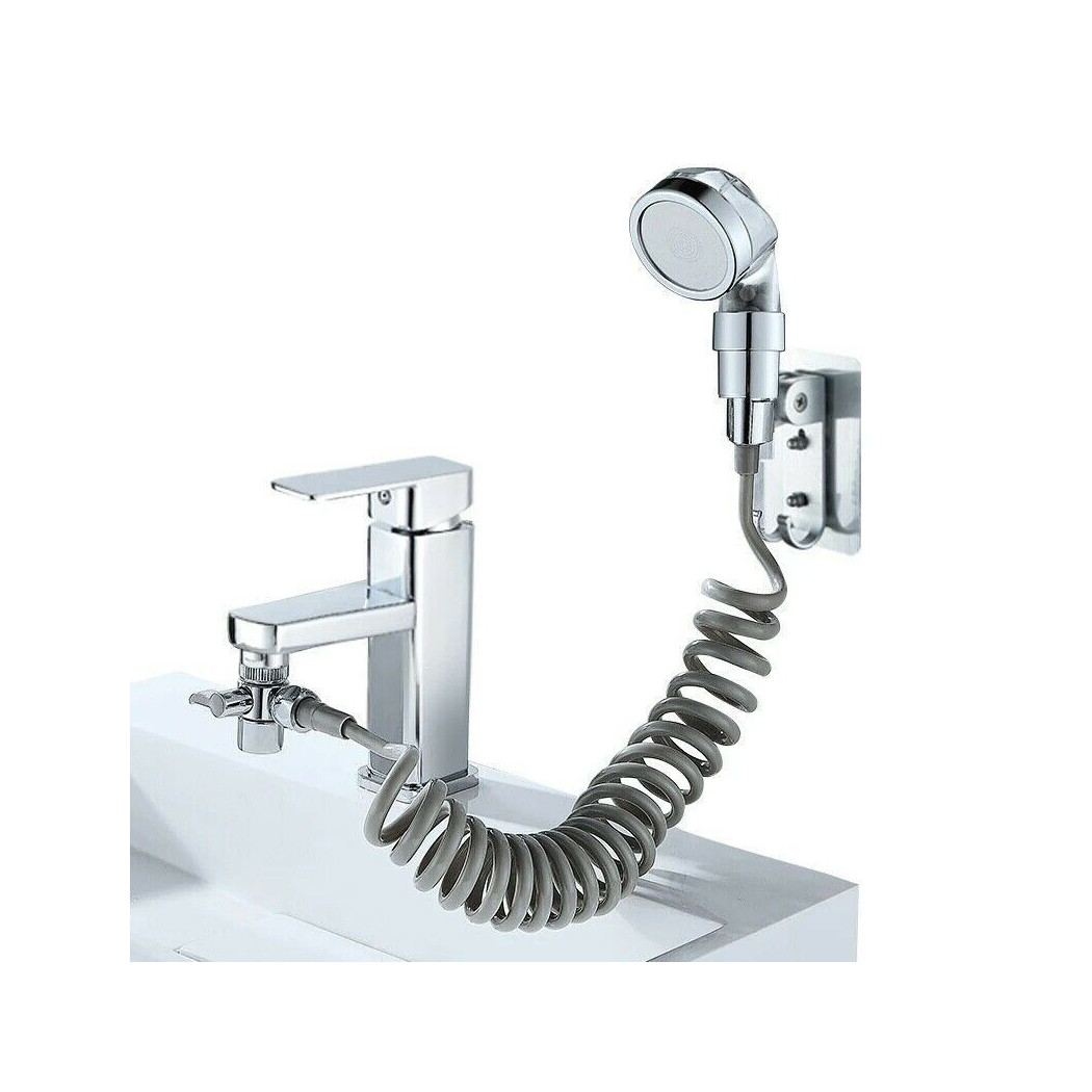 foto del prodotto trade shop doccia a mano doccetta portatile per lavandino tubo anticalcare campeggio 