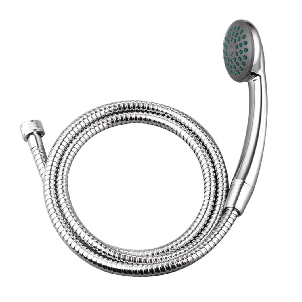 foto del prodotto trade shop doccia doccetta soffione 3 getti anticalcare con tubo flessibile supporto muro 