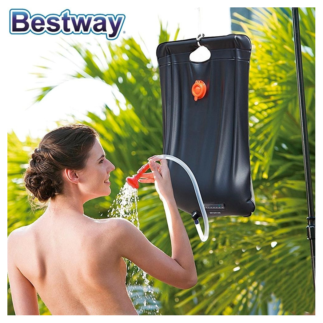foto del prodotto trade shop doccia portatile a sacca doccia solare per campeggio giardino outdoor 20 litri 