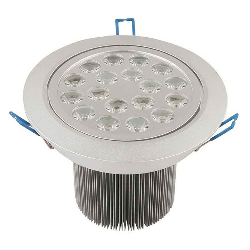 foto del prodotto trade shop faretto a led 18w ad da incasso orientabile spot luce a molle con alette driver bianco freddo 