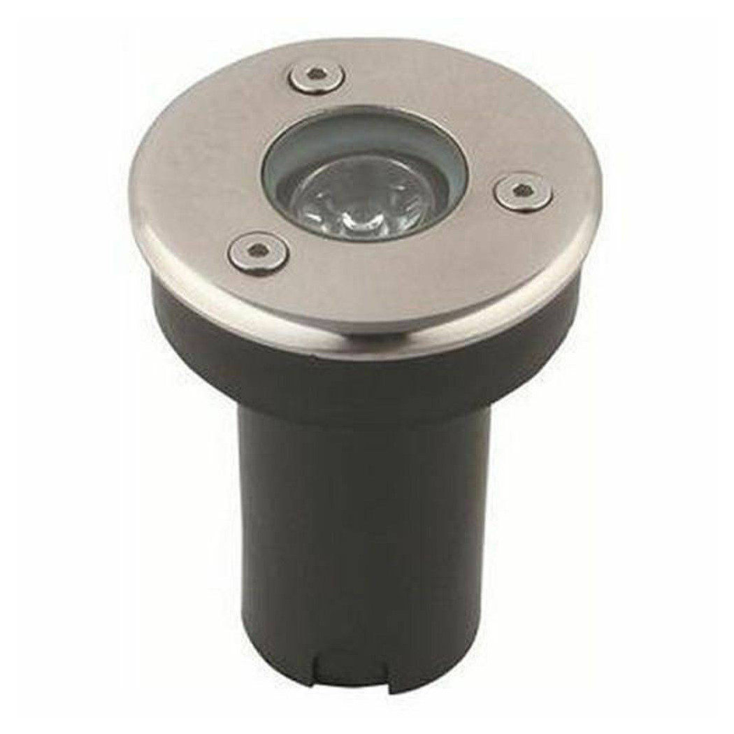 foto del prodotto trade shop faretto ad incasso 1w a led per esterno segnapasso calpestabile set da 10pz ip65 bianco freddo 