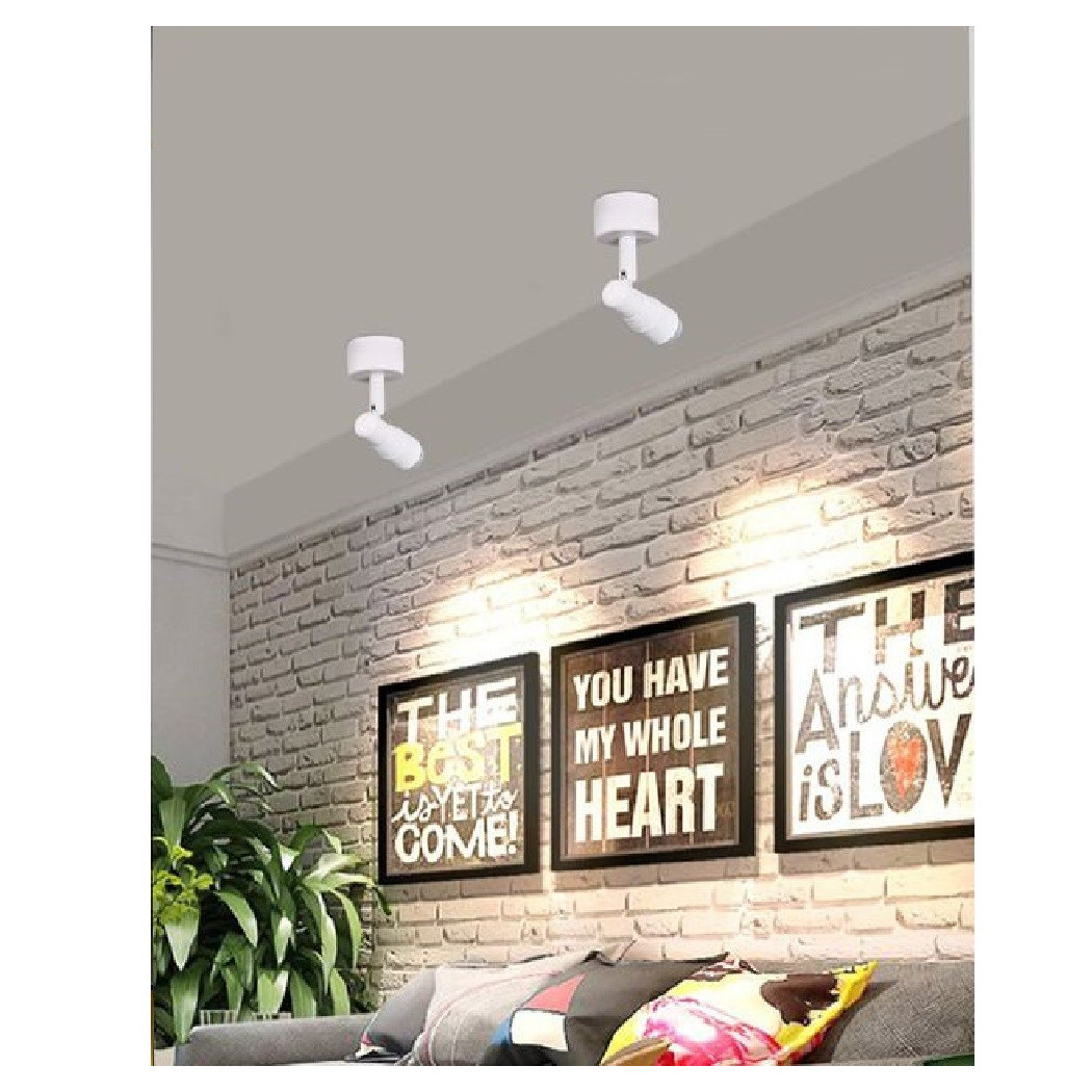 foto del prodotto trade shop faretto applique led orientabile 3w a soffitto parete vari toni luce bianco f07b bianco caldo 