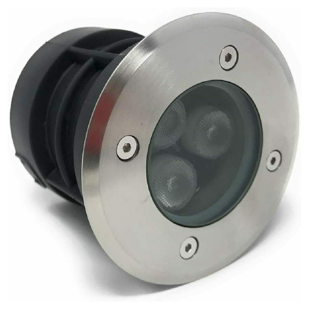 foto del prodotto trade shop faretto calpestabile incasso segnapasso led 3 w luce 6500k 3000k 4000k es08 3 bianco naturale 