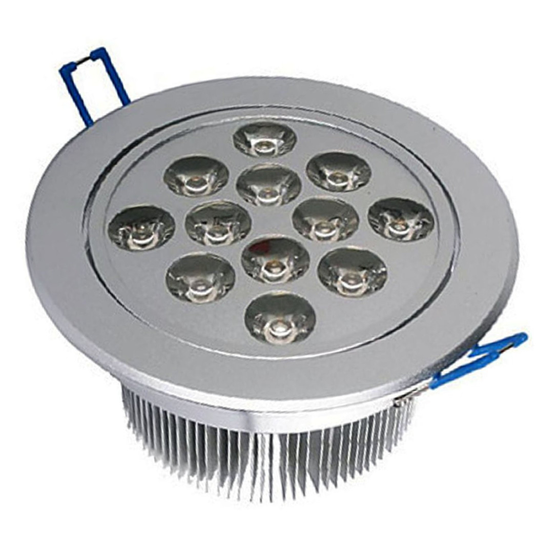 foto del prodotto trade shop faretto faro a led 3w 5w 7w 9w 12w 15w 18w a incasso con molla luce calda fredda bianco caldo 12 watt