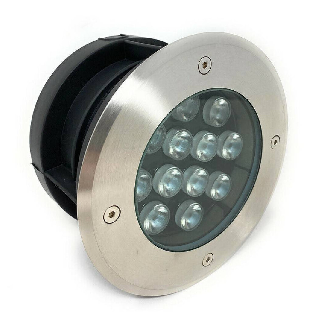 foto del prodotto trade shop faretto incasso 12w calpestabile segnapasso ip67 luce 6500k 3000k 4000k es08 12 bianco caldo 