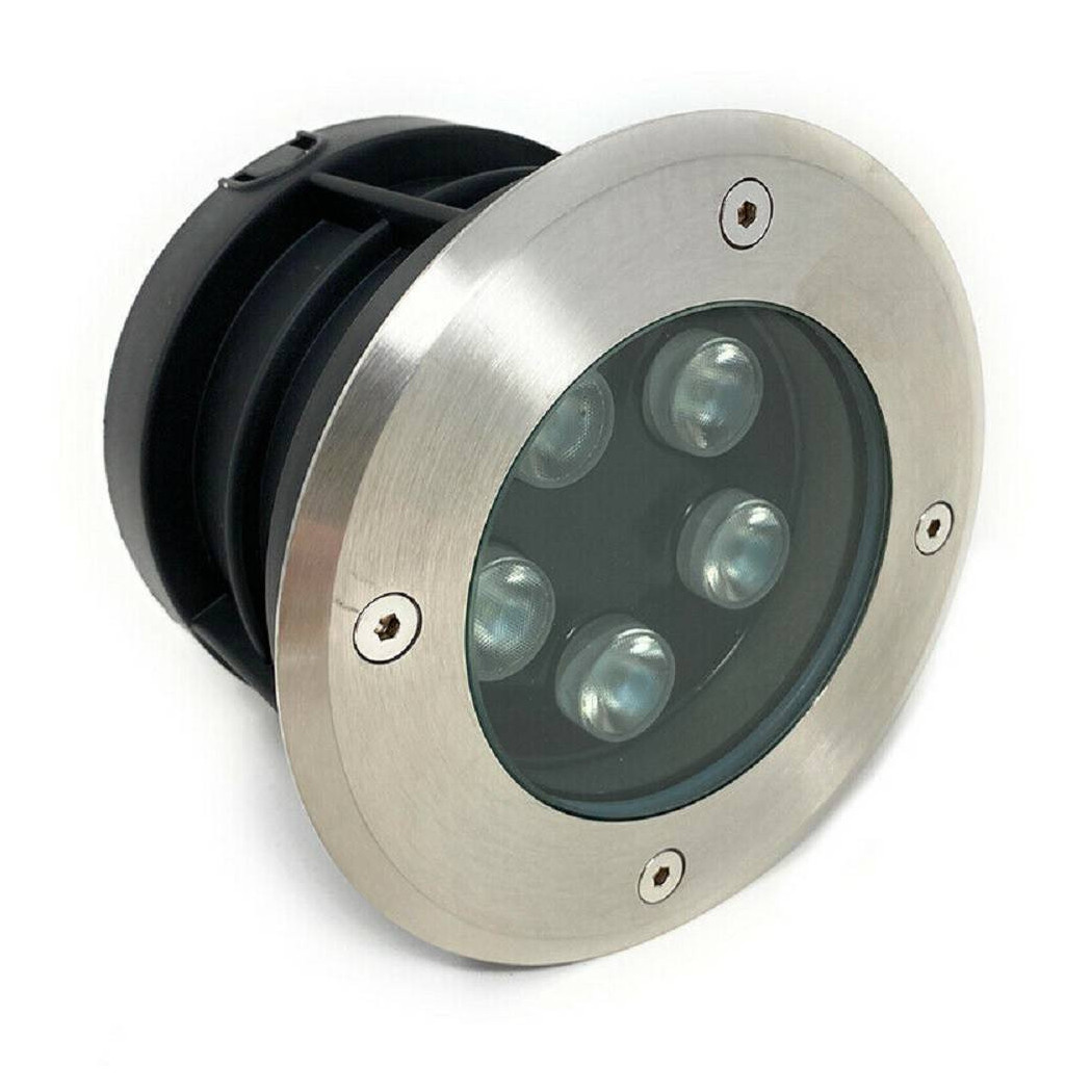 foto del prodotto trade shop faretto incasso 5 w calpestabile segnapasso esterno luce 6500k 3000k 4000k es08 5 bianco caldo 