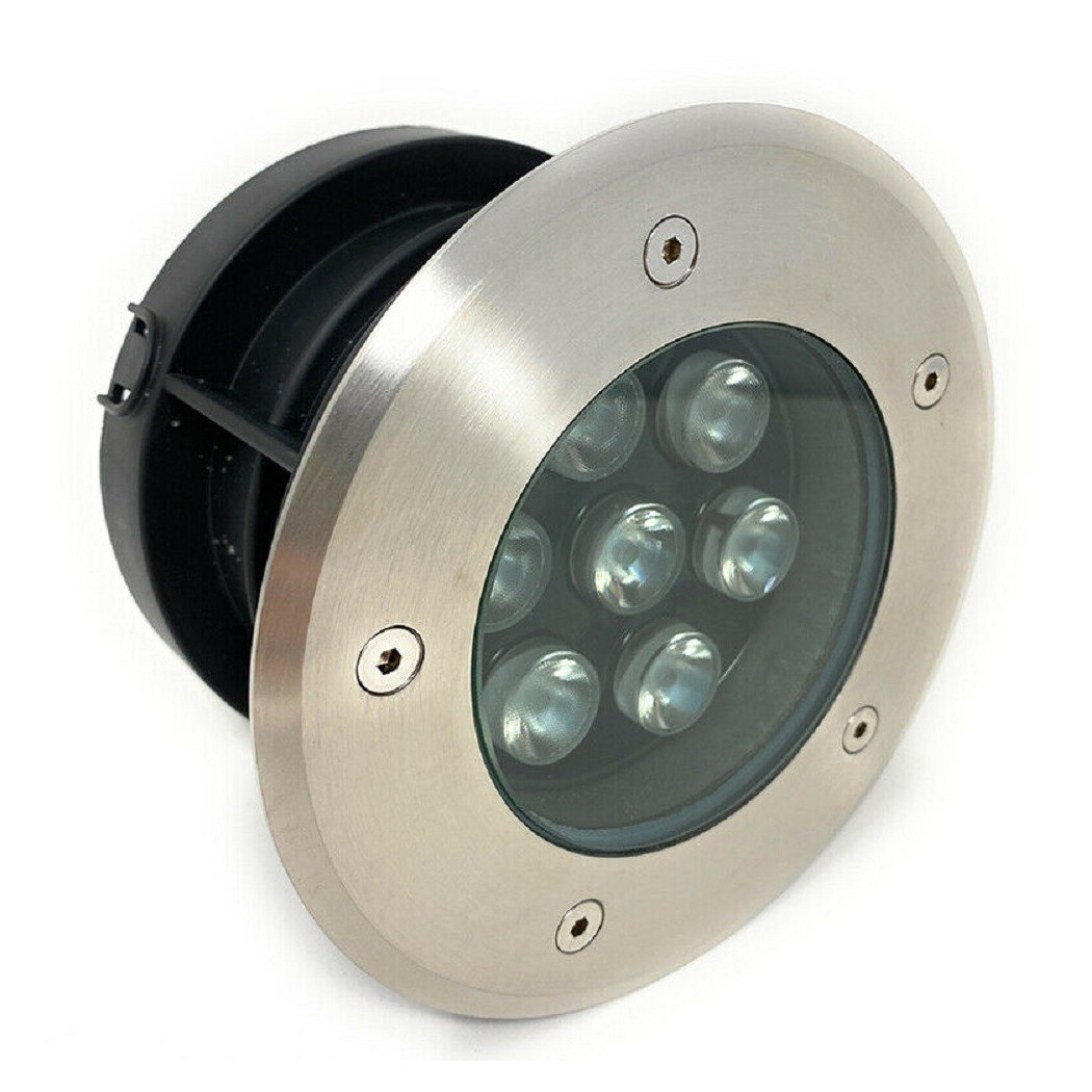 foto del prodotto trade shop faretto incasso 7 w calpestabile segnapasso ip67 luce 6500k 3000k 4000k es08 7 bianco freddo 