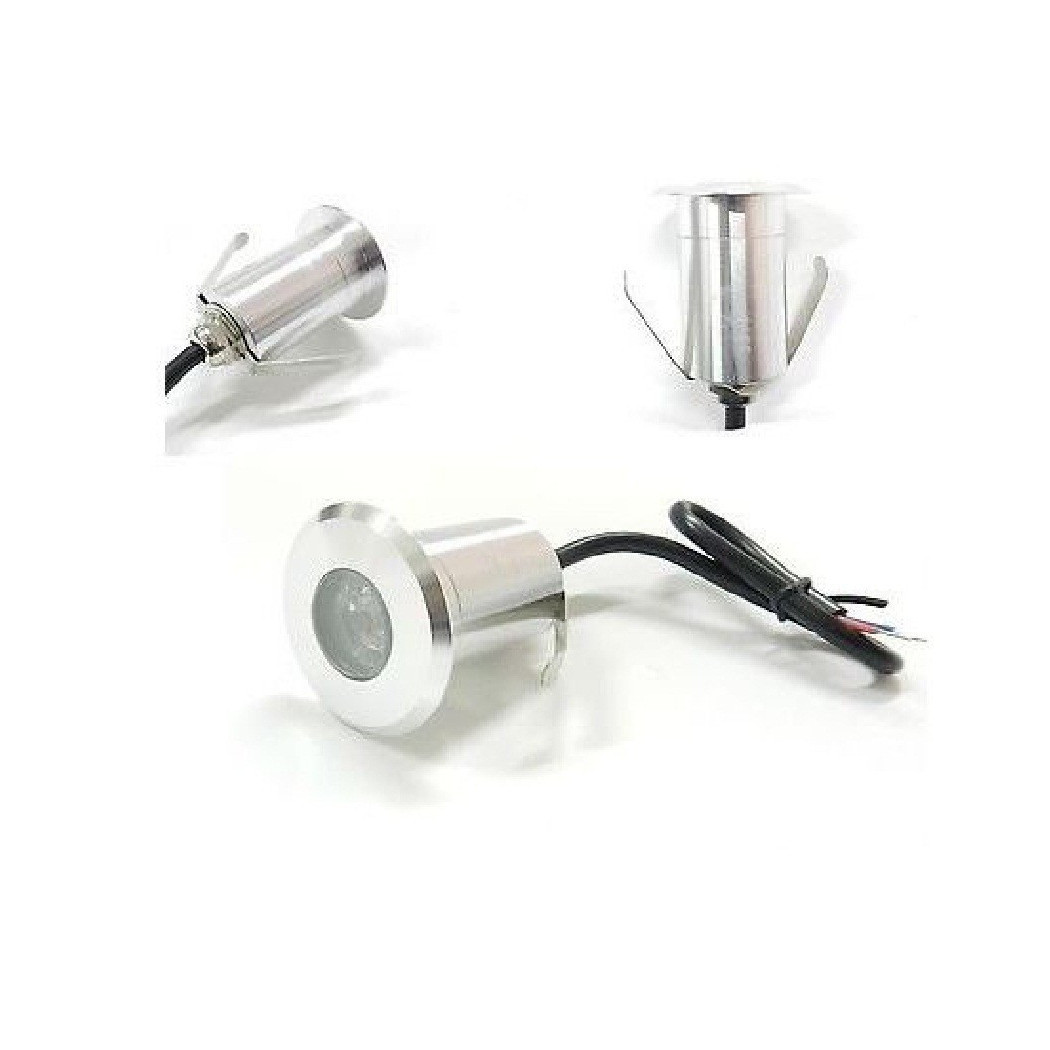foto del prodotto trade shop faretto incasso luce fredda calda led 3w segnapasso calpestabile esterno interno bianco naturale 