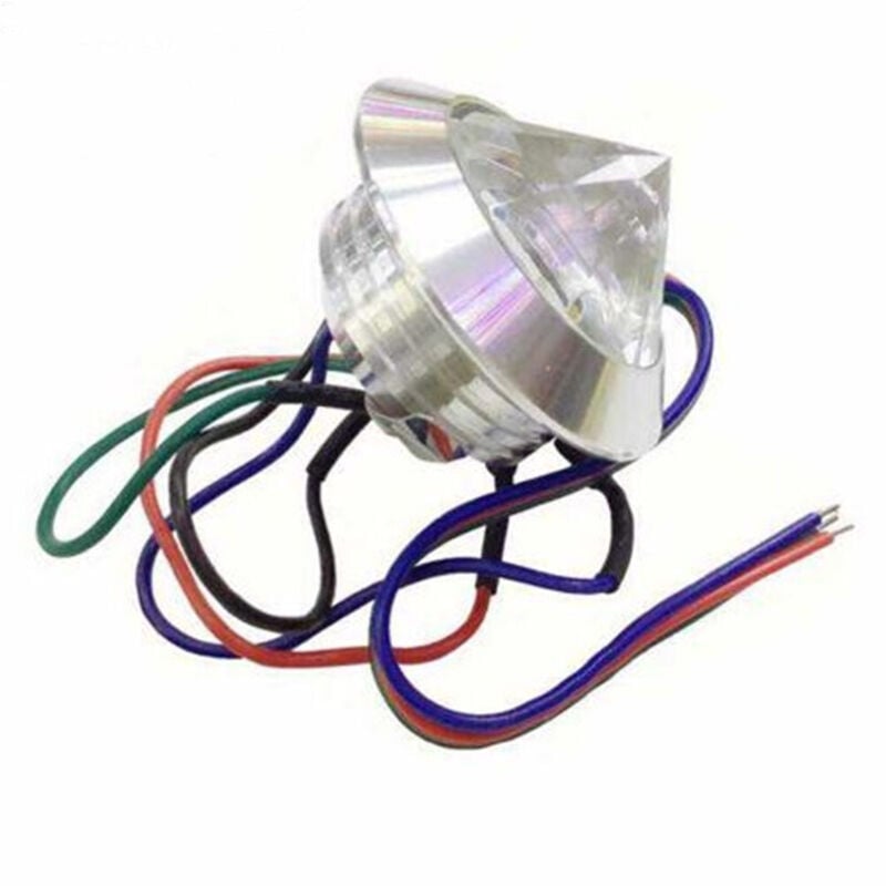 foto del prodotto trade shop faretto lampada a soffitto led diamante effetto cristallo 3w 5v luce rgb ls16 rgb 