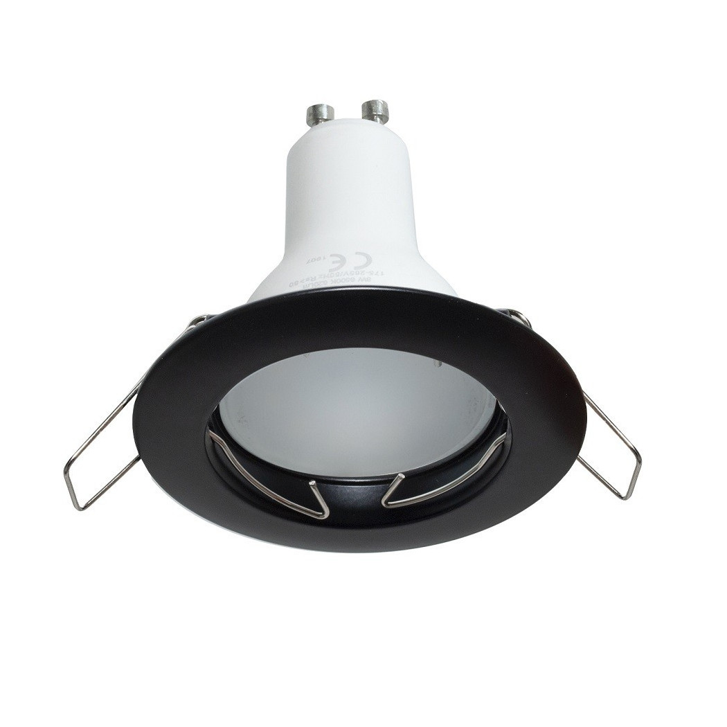 foto del prodotto trade shop faretto lampada led 8 w luce 3000k 4000k 6000k incasso tondo gu10 foro 6 cm 220v nero bianco caldo 