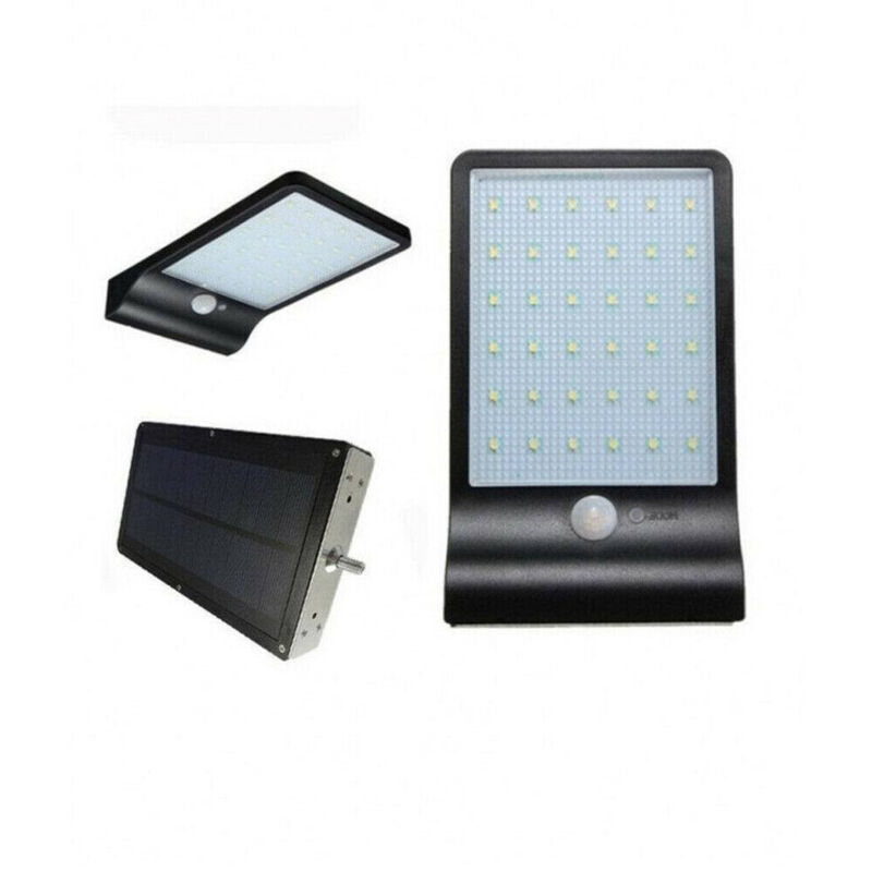 foto del prodotto trade shop faretto led 10 w con pannello solare sensore movimento faro telecomando so e10w 
