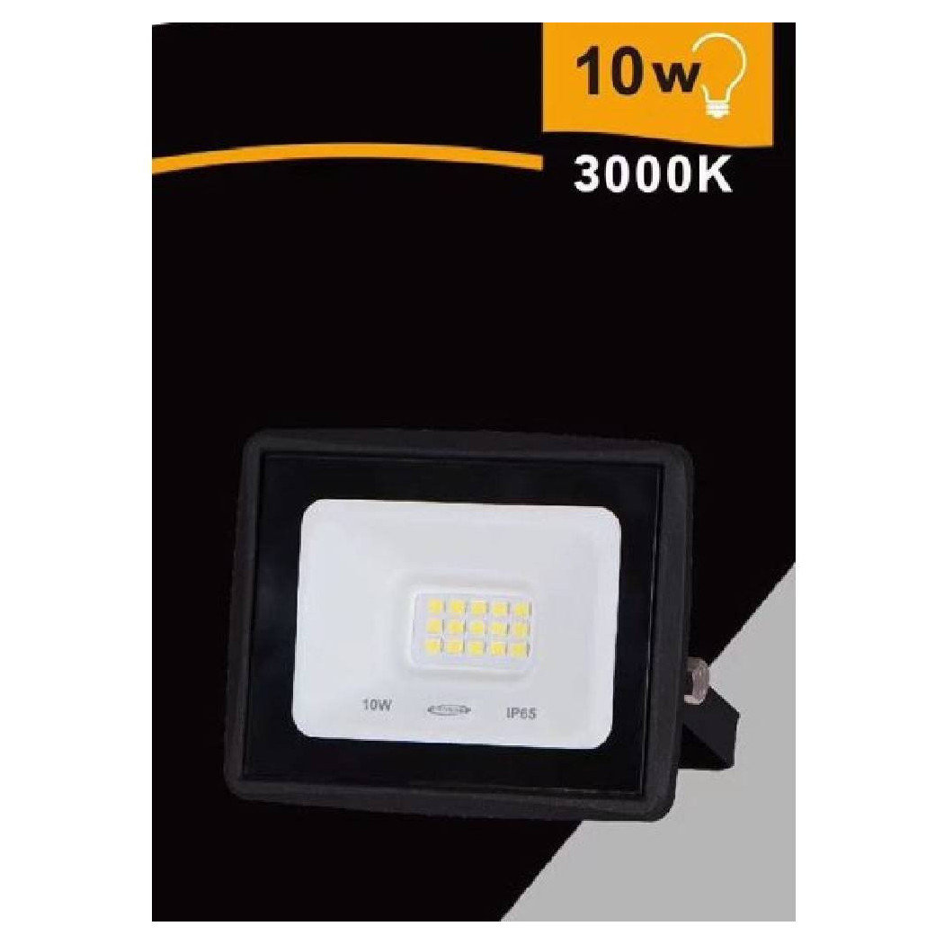 foto del prodotto trade shop faretto led faro 10 watt 900 lm ip65 nero luce fredda naturale calda ek02 10w n bianco caldo 