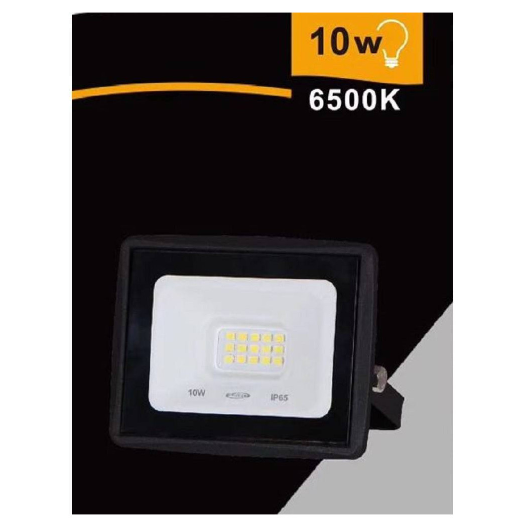 foto del prodotto trade shop faretto led faro 10 watt 900 lm ip65 nero luce fredda naturale calda ek02 10w n bianco freddo 