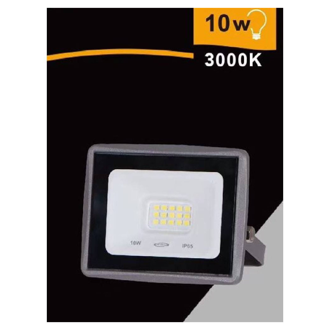 foto del prodotto trade shop faretto led faro 10watt 900 lm ip65 grigio luce naturale calda fredda ek02 10w g bianco caldo 