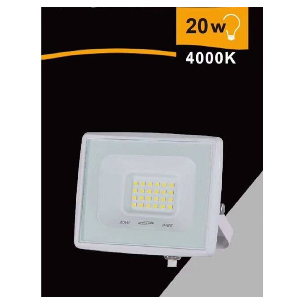 foto del prodotto trade shop faretto led faro 20 w 1800 lm ip65 bianco luce calda naturale fredda ek02 20w b bianco naturale 