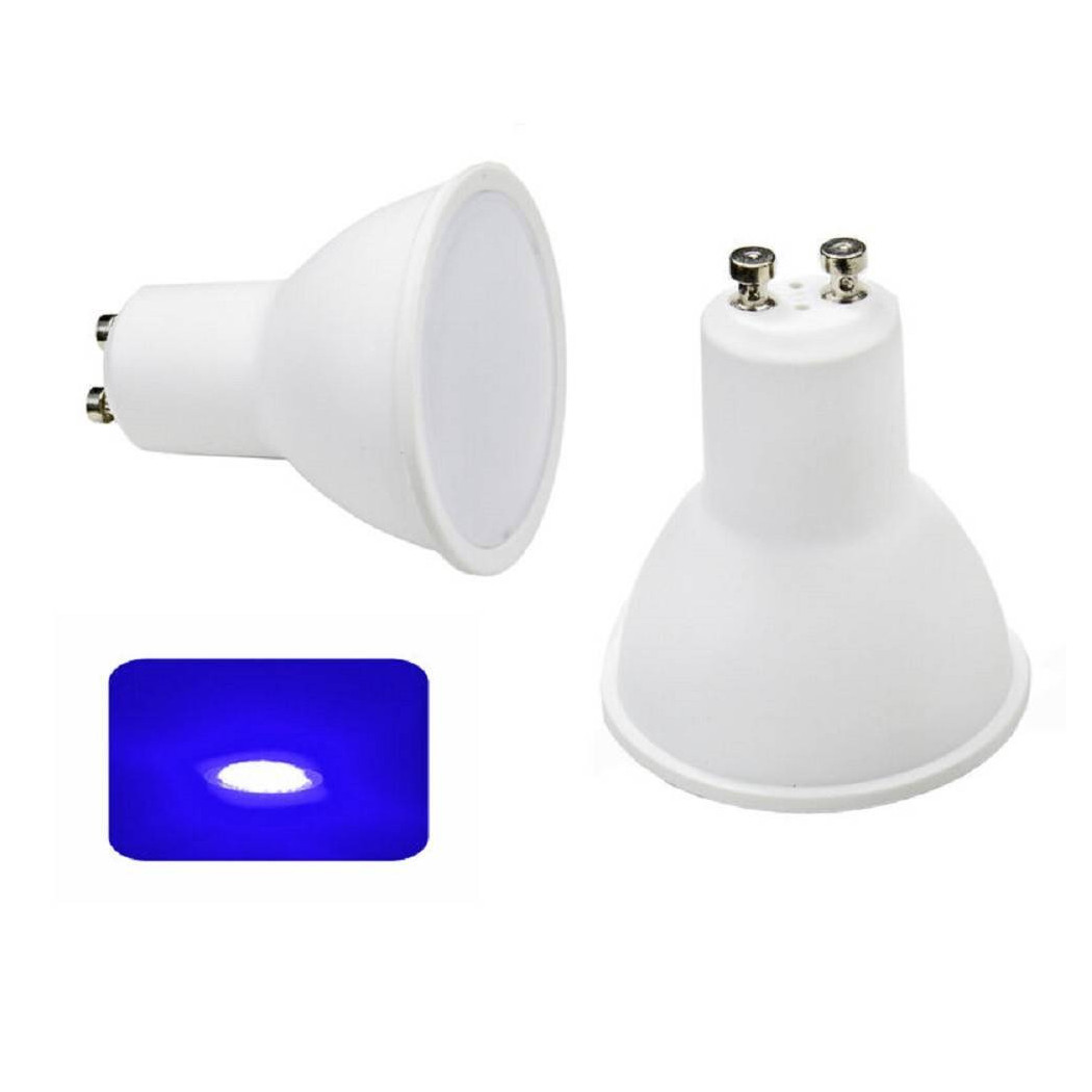 foto del prodotto trade shop faretto led gu10 6watt luce colorata blu rossa verde 220v lampadina gu10 gu10 blu 