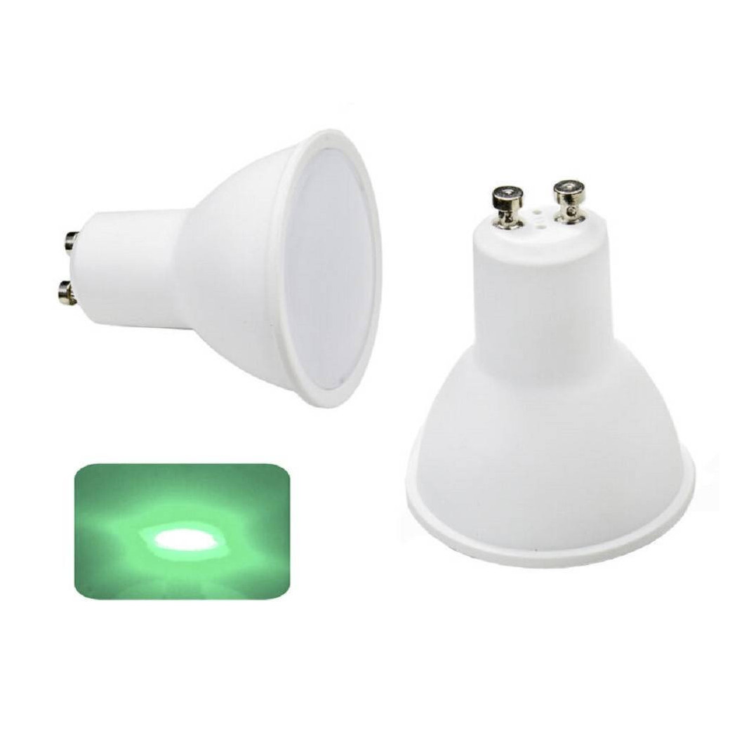 foto del prodotto trade shop faretto led gu10 6watt luce colorata blu rossa verde 220v lampadina gu10 gu10 verde 