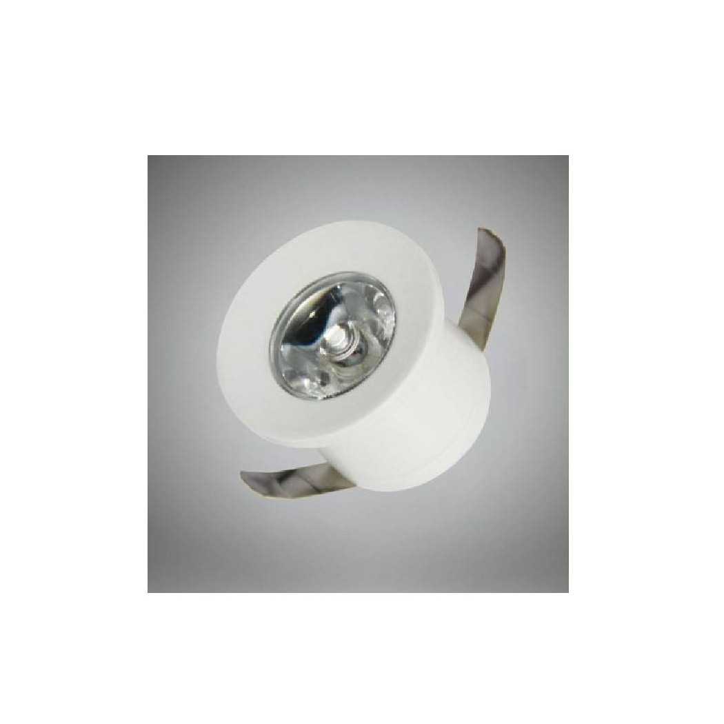 foto del prodotto trade shop faretto led incasso 1 w bordo bianco mini punto luce 6500k 3000k 4000k blu bianco freddo 
