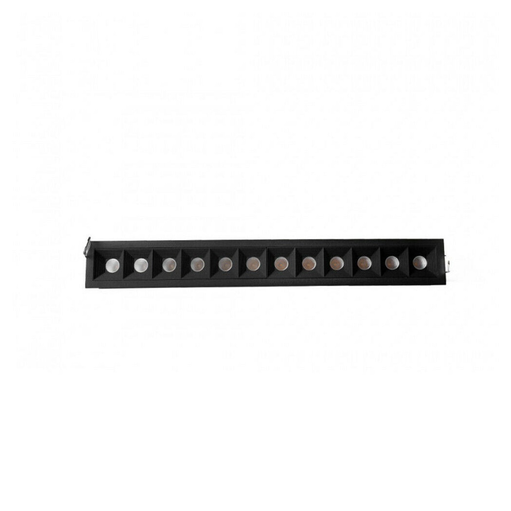 foto del prodotto trade shop faretto led incasso 24w soffitto moderno nero luce 6500k 4000k 3000k spot bianco freddo 