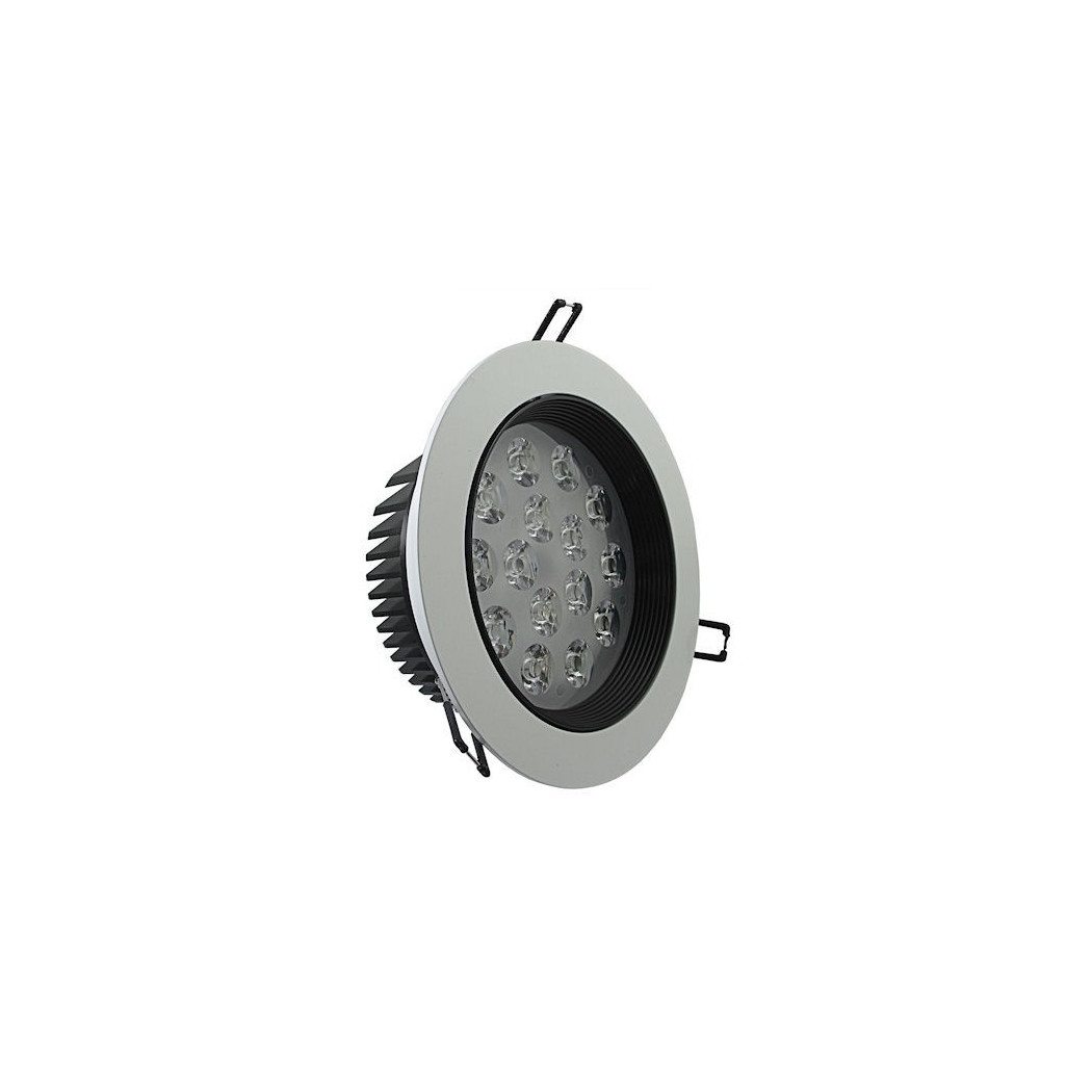 foto del prodotto trade shop faretto led incasso a molla con alette 3 5 7 9 12 15 18 w cornice telaio bianco bianco freddo 15 watt