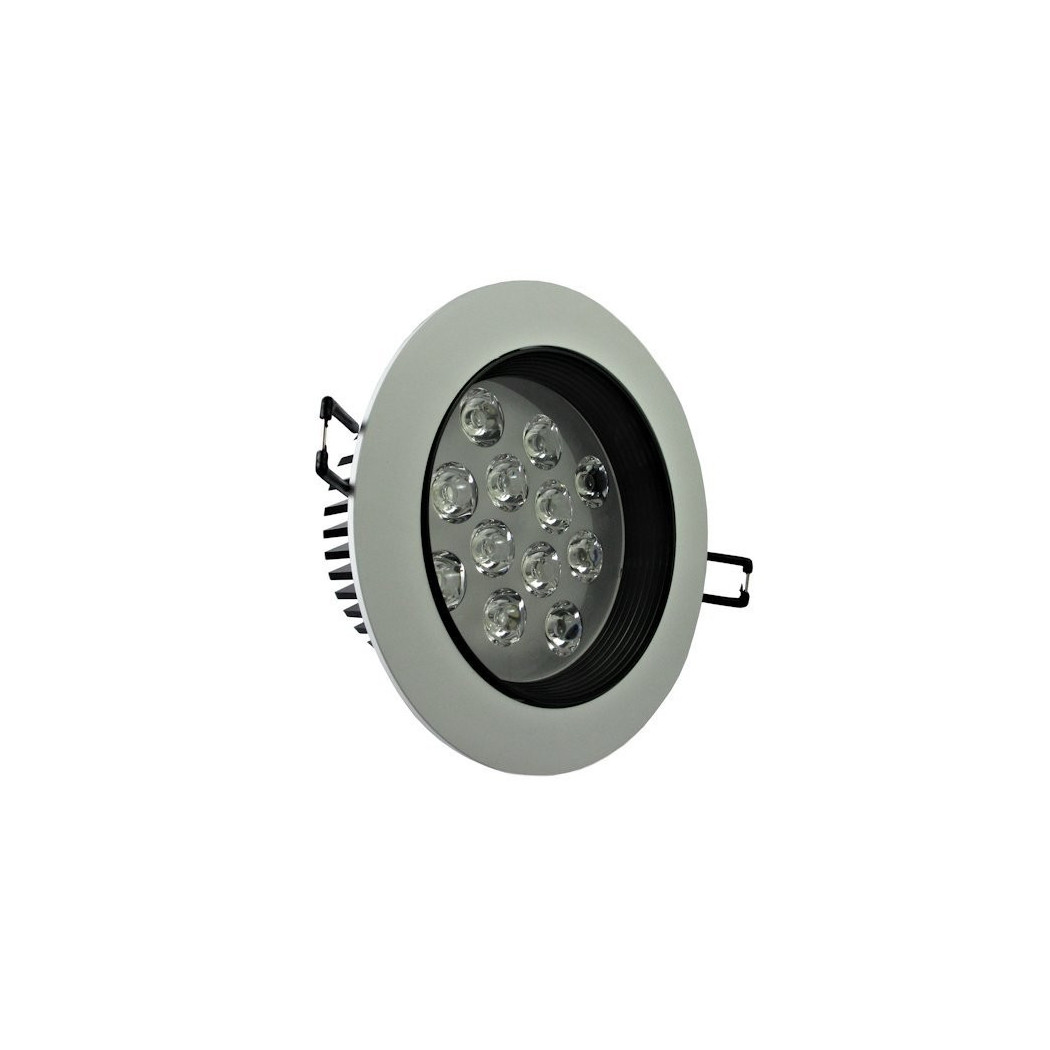 foto del prodotto trade shop faretto led incasso a molla con alette 3 5 7 9 12 15 18 w cornice telaio bianco bianco freddo 18 watt